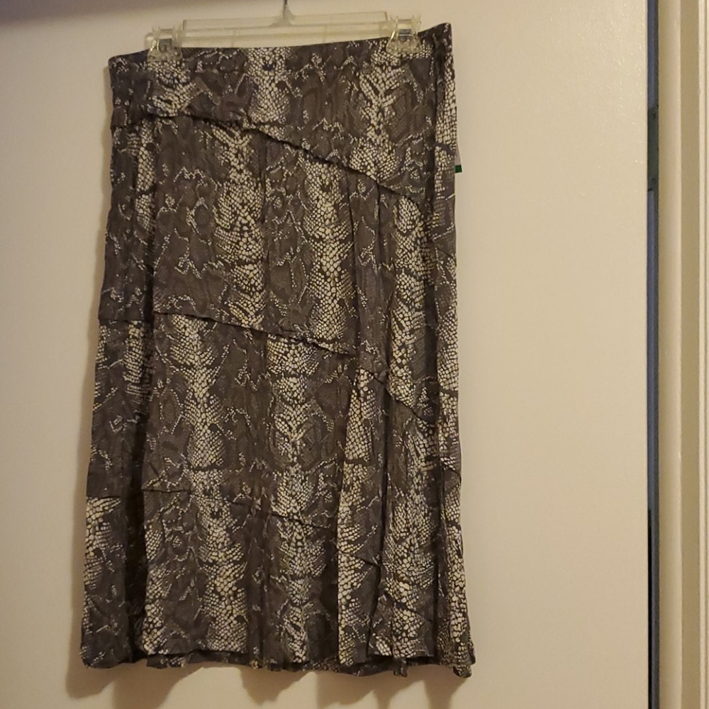 NWT: INC Snakeprint Tiered Skirt